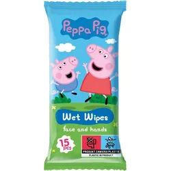 Peppa Pig Wet Wipes feuchte Feuchttücher für Kinder 15 St.