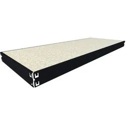 Patro k regálu Biedrax 60 x 240 cm, černé, police OSB 10mm, nosnost 300 kg