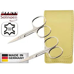 EloModa Nagelschere 2x Solingen Nagelschere gehärteter Stahl – Extra scharf mit gebogener, (2-tlg), Nagelscheren Set Solingen 2-teilig – Fingernagelschere gelb