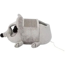 TRIXIE Junior Höhle Lukas, Plüsch / Sisal, 35 x 33 x 65 cm, hellgrau / grau