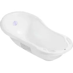 Hylat Baby Babybadewanne Baby Badewanne und WC Set – TÜV Rheinland zertifiziert – Yeti, Lite, (1-teilig, 1-tlg), Babybadewanne klein 86 cm mit Abfluss – Weiß
