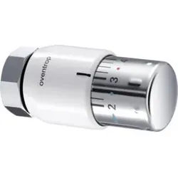Oventrop Thermostat Uni SH 7-28 GrC, m Nullstellung, weiß/verchromt
