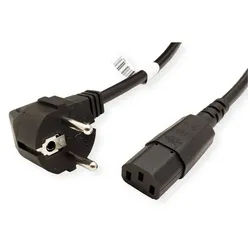 Bachmann Netzkabel, gerade IEC-Buchse Stromkabel, Schutzkontakt, CEE 7/7, Typ-E/F Männlich (Stecker), IEC320 C13, Kaltgeräte, 10A Weiblich (Buchse) (50.0 cm), 351.167 schwarz