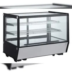 METRO Professional Tisch-Kühlvitrine GCV1160R, 88 x 56.8 x 68.6 cm, 148 L, silber / schwarz