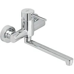 Wand-Spültischmischer Salsa mit Schwenkauslauf, Ausladung 245 mm, verchromt - 93 146 13