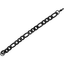 Adelia ́s Armband Unisex Armband aus Edelstahl 21 cm, Zum Verschenken – ideal zum Valentinstag schwarz