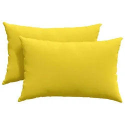 vidaXL Sitzauflage Sofakissen 2 pcs Helles Gelb 60 x 40 cm Stoff, (2 St) gelb