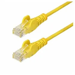 1m Yellow Slim CAT6 Ethernet Cable Snagless 28AWG LSZH - patch cable - 1 m - yellow - Gelb - 1m