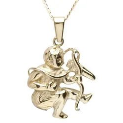 OSTSEE-SCHMUCK Kette mit Anhänger Ostsee-Schmuck Kette mit Anhänger Tierkreiszeichen Schütze (2-tlg) goldfarben 42 cm