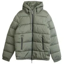 Bikkembergs für Herren. PBMG0445 Grüner Nylon-Steppmantel (50), Lässig