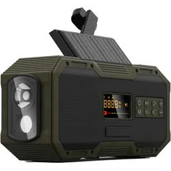 Mican Led-Campingleuchte , Schwarz, Olivgrün , Kunststoff , 5.5x7.9x17.4 cm , Tragegriff, eingebaute Powerbank mit USB-Buchse , Freizeit & Co, Camping, Campingzubehör