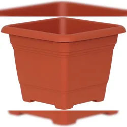 Geli Planter Nora 23 Pflanztopf Terrakotta quadratisch 23x23cm Kunststoff