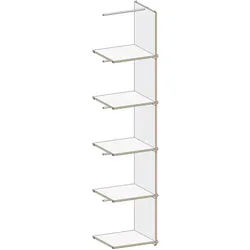 Regalsystem M6 Gentner-Design weiß, Designer Matthias Gentner, 40.2x197x39 cm