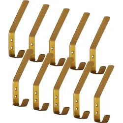 SO-TECH® Kleiderhaken doppelter Wandhaken, Edelstahl, 142 x 20 x 45 mm, (10-St), großer Jackenhaken mit abgerundeten Kanten gelb gelb