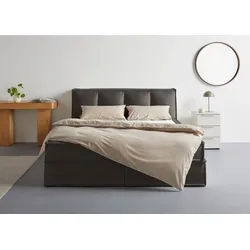 LeGer Home by Lena Gercke Boxspringbett Addyson (Härtegrade H2, H3 und H4 wählbar), Boxspringbett inkl. Topper, 2 Matratzen grau 170 cm x 230 cm