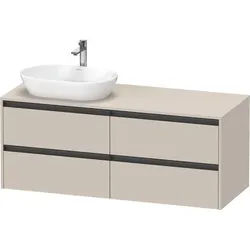 Duravit Ketho.2 Konsolenwaschtischunterbau wandhängend Taupe Matt 1400x550x568 mm - K24898L91910000 K24898L91910000