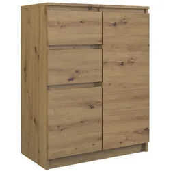 Raumhirsch Furniture Kommode Sideboard 70 cm breit (Maße 40 x 70 x 97 cm mit 2 Türen, 2 Schubladen), verschiedene Farben