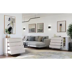Raumhirsch Furniture Kommode Sideboard 125 cm breit (Maße 40 x 125 x 84 cm, 4 Schubladen, 1 Schranktür)