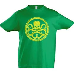 Urban Backwoods Print-Shirt Hydra Vintage Logo II Kinder T-Shirt Nick Red Agent Shield Skull Fury (1-tlg) Agent Comic Director Howling grün 134/146