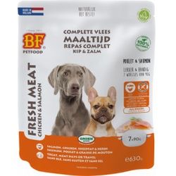 BF Petfood Frischfleisch Huhn mit Lachs Hundefutter Portionspackungen 3 x 630 g