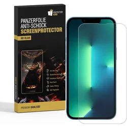 3x 9H Nano-Glass für iPhone 13 Pro 3D KLAR Anti-Shock Anti-Bruch Anti-Stoß Anti-Schmutz Panzernanoglas Displayschutz Schutzfolie Panzerfolie Panzerglas Screen-Protector