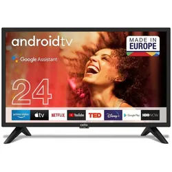 Cello 24 Zoll LED TV Camping 12V Smart Google Traveller LED-Fernseher (61 cm/24 Zoll, HD-Ready, Google-TV, Android-TV, Smart-TV, Smart TV, Google, Android) schwarz