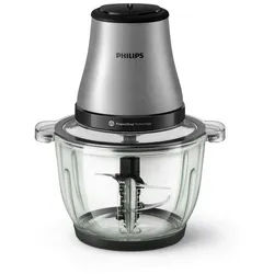 Philips Zerkleinerer HR1503/00, 3000 Series Zerkleinerer mit PowerChop Technologie silberfarben