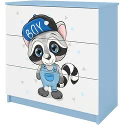 Raumhirsch Furniture Kommode Babydreams Waschbär 81/81/41 , Blau , Holzwerkstoff , Rechteckig , 81x81x41 cm , Babymöbel & Kindermöbel, Babyzimmer, Babyregale & Kinderregale