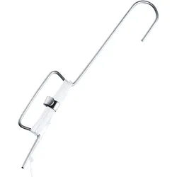 100 Haken mit 1,5 m Polyesterfaden und Perle, Metall, silber