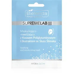Bielenda Professional Supremelab Hydra Glow Feuchtigkeitsspendende Tuchmaske mit Snail Extract 1 St.