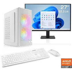 CSL PC-Komplettsystem "Spectrum V25240", Energieeffizienz: E (A-G), weiß, Microsoft Windows 11 Home (64 Bit), 16 GB RAM 1.000 GB SSD, Computer_Komplettsysteme