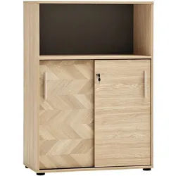 Möbelpartner Schiebetürenschrank »Arezzo« 3 OH braun, 80.1x113.4x38.2 cm