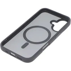 Hülle passend für Apple iPhone 16 - schwarz transparent MagSafe Wireless Charging