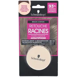 Schwarzkopf Retouche Racines - Abdeckender Kompaktpuder für weißes Haar - Kastanienbraun