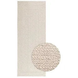 vidaXL Teppich, Teppich ZIZUR Creme 80x200 cm Jute-Optik Indoor und Outdoor