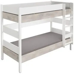 Paidi Etagenbett , Weiß, Silbereichenfarben , Holz, Holzwerkstoff , Buche , massiv , Höhe ca. 14 cm , 90x200 cm , Blauer Engel, Goldenes M , in verschiedenen Größen erhältlich , Babymöbel & Kindermöbel, Kinderzimmer & Jugendzimmer, Stockbetten