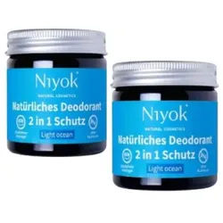 Niyok 2-in-1 Deocreme Deodorant Naturkosmetik Vegan DUO Körperpflege 40 ml