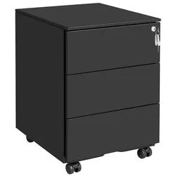 Boxxx Rollcontainer , Schwarz , Metall , 3 Schublade(n) Schubladen , 39x55x45 cm , Typenauswahl, Beimöbel erhältlich , Büromöbel, Büromöbel-Sets & Büromöbel-Serien, Büromöbelserien
