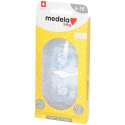 Medela Baby Soft Silikon Schnuller Soft 6-18 Monate DUO 2 Schnuller