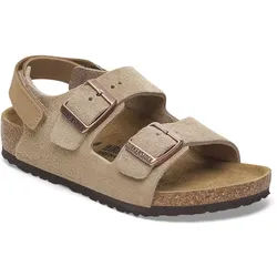 Birkenstock Milano AS Kids Velour Leather taupe (27) Schmal 35