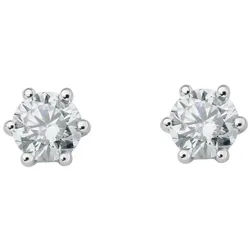 ONE ELEMENT Paar Ohrhänger 0.4 ct Diamant Brillant Ohrringe Ohrstecker aus 585 Weißgold, Elegant & beständig – Diamantdetails mit feinem Funkeln silberfarben
