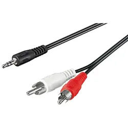 Audio-Video-Kabel 1,5 m 3,5 mm stereo Stecker > 2 x Cinch-Stecker