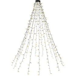 Goobay 400 LED-Baummantel mit Ring - mit Timer- und Memory-Funktion, 8 Leuchtmodi, 24-V-Außentrafo, warmweiß (3000 K), für den Innen- und Außenbereich (IP44)