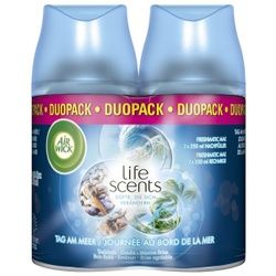 AIR WICK Freshmatic Max Nachfüller, 2 x 250 ml, Nachfüllduft passend für Freshmatic Max Complete Spender, Tag am Meer, life scents
