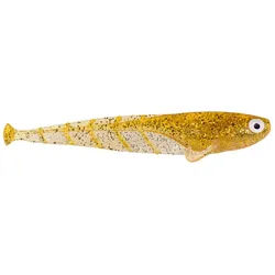 Zeck Fishing Kunstköder, Zeck ZANDER Quappie 10cm Goldglitter 3 pcs Gummifisch 10 cm