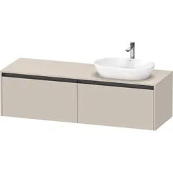Duravit Ketho.2 Konsolenwaschtischunterbau wandhängend Taupe Matt 1600x550x459 mm - K24889R91910000 K24889R91910000