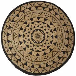 TEPPICH Mandala rund geflochten 200 cm