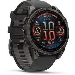 Garmin Smartwatch Fenix 8 - 47 mm AMOLED Sapphire Schwarz Carbongrau Titan DLC 010-02904-21 - schwarz