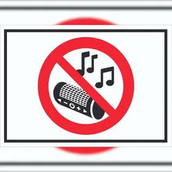 HB-Druck Schild Musik verboten Symbol A6 (105x148mm)