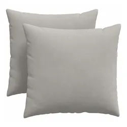 vidaXL Sitzauflage Sofakissen 2 Stück Hellgrau 45 x 45 cm Stoff, (2 St) grau